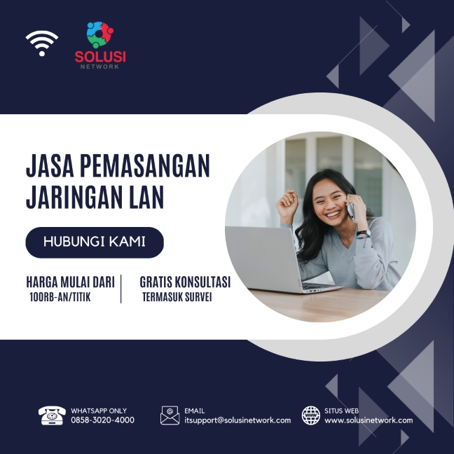 Instalasi Pemasangan Jaringan Kabel LAN di Solusi Network Padang